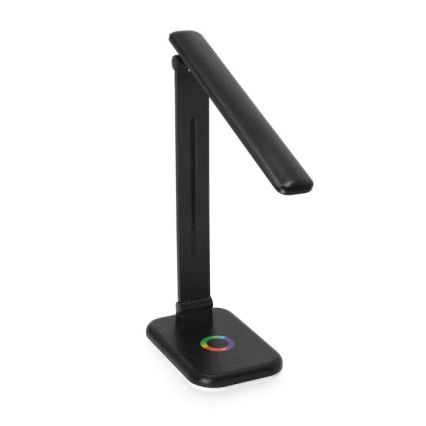 LED RGBW Aptumšojama galda lampa NOBLITE LED/7W/5V 3000/4000/6500K melna