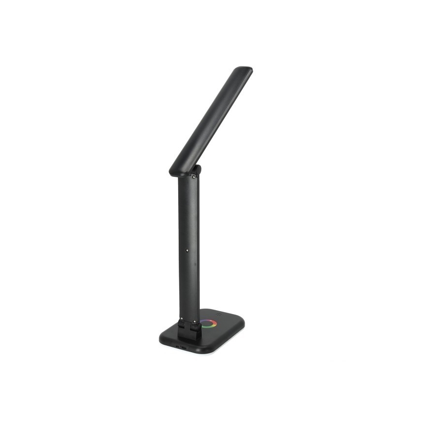 LED RGBW Aptumšojama galda lampa NOBLITE LED/7W/5V 3000/4000/6500K melna