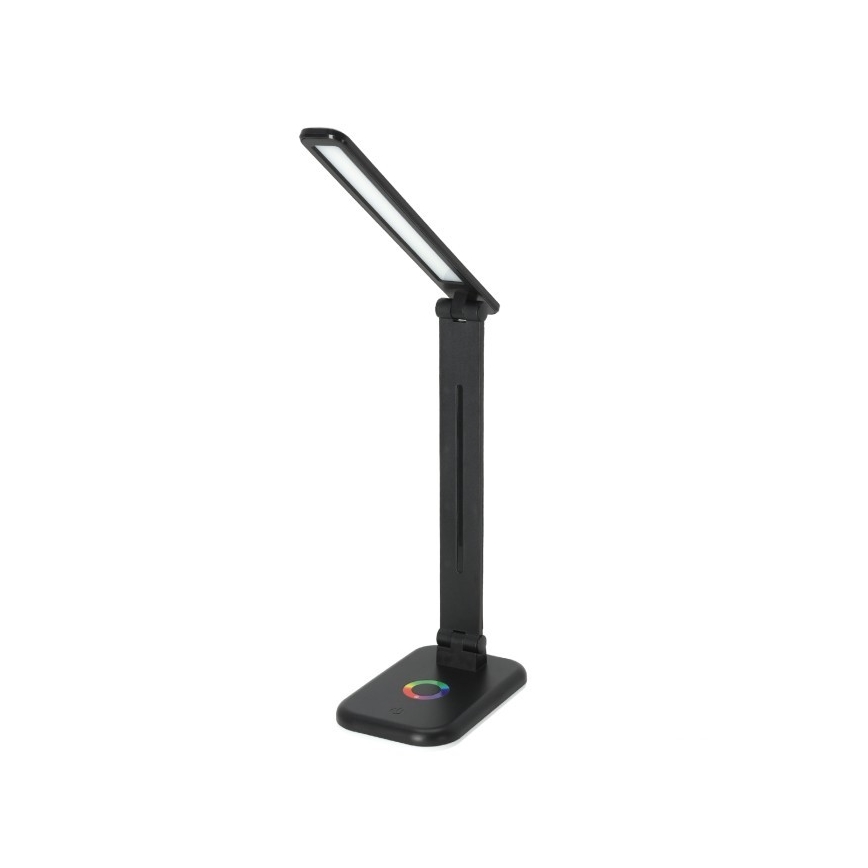 LED RGBW Aptumšojama galda lampa NOBLITE LED/7W/5V 3000/4000/6500K melna