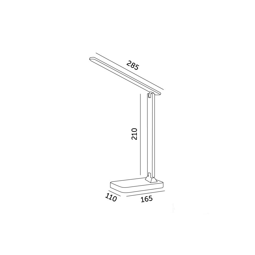LED RGBW Aptumšojama galda lampa NOBLITE LED/7W/5V 3000/4000/6500K melna