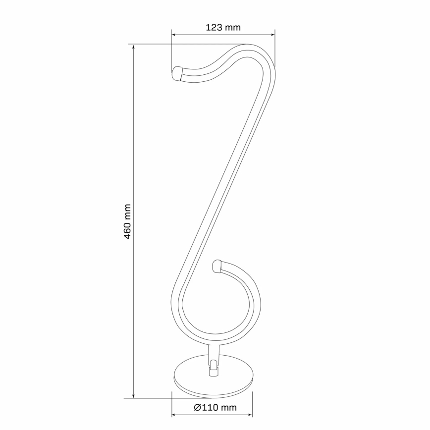 LED RGBW Aptumšojama galda lampa NUTKA LED/15W/5V melna + tālvadības pults