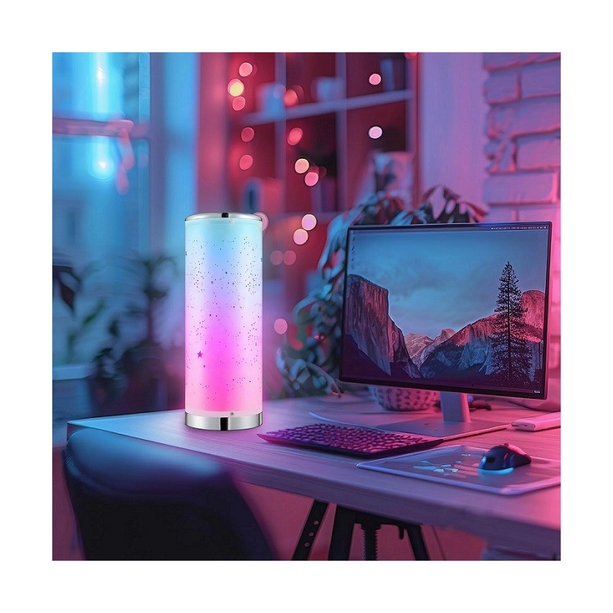 LED RGBW Aptumšojama galda lampa STELLA MINI LED/5W/5V + tālvadības pults