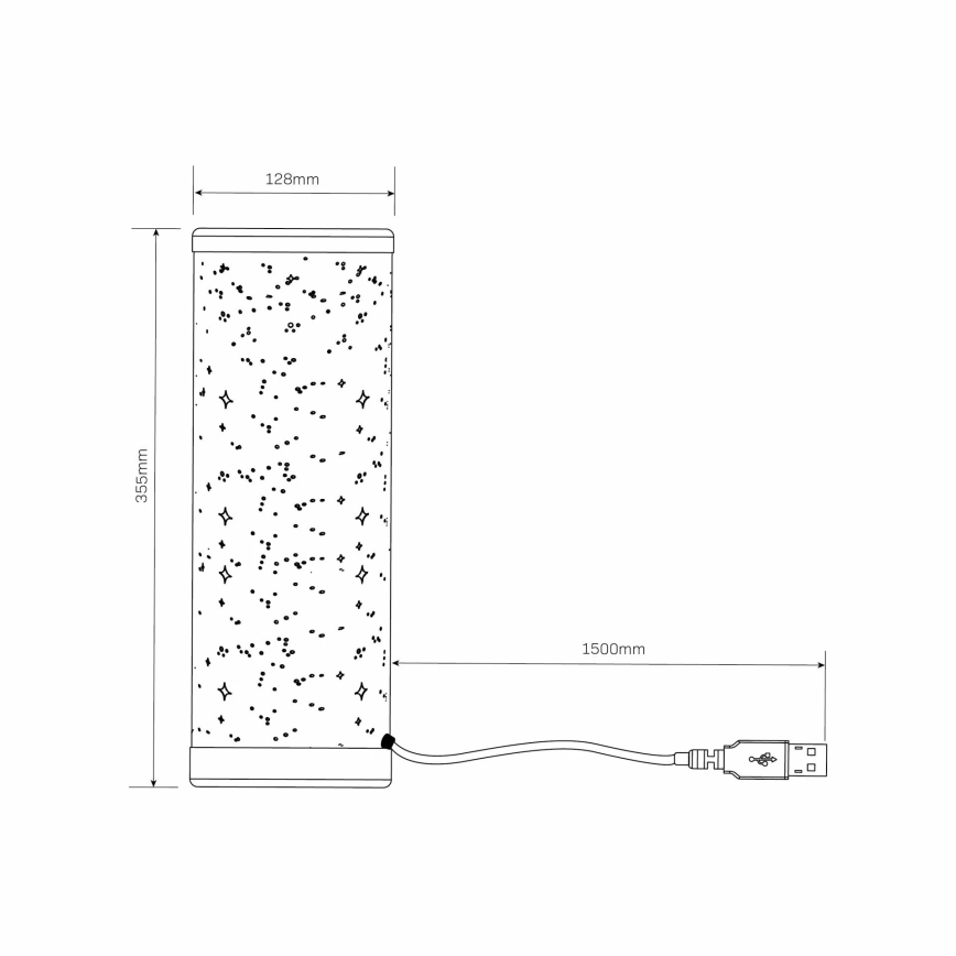 LED RGBW Aptumšojama galda lampa STELLA MINI LED/5W/5V + tālvadības pults