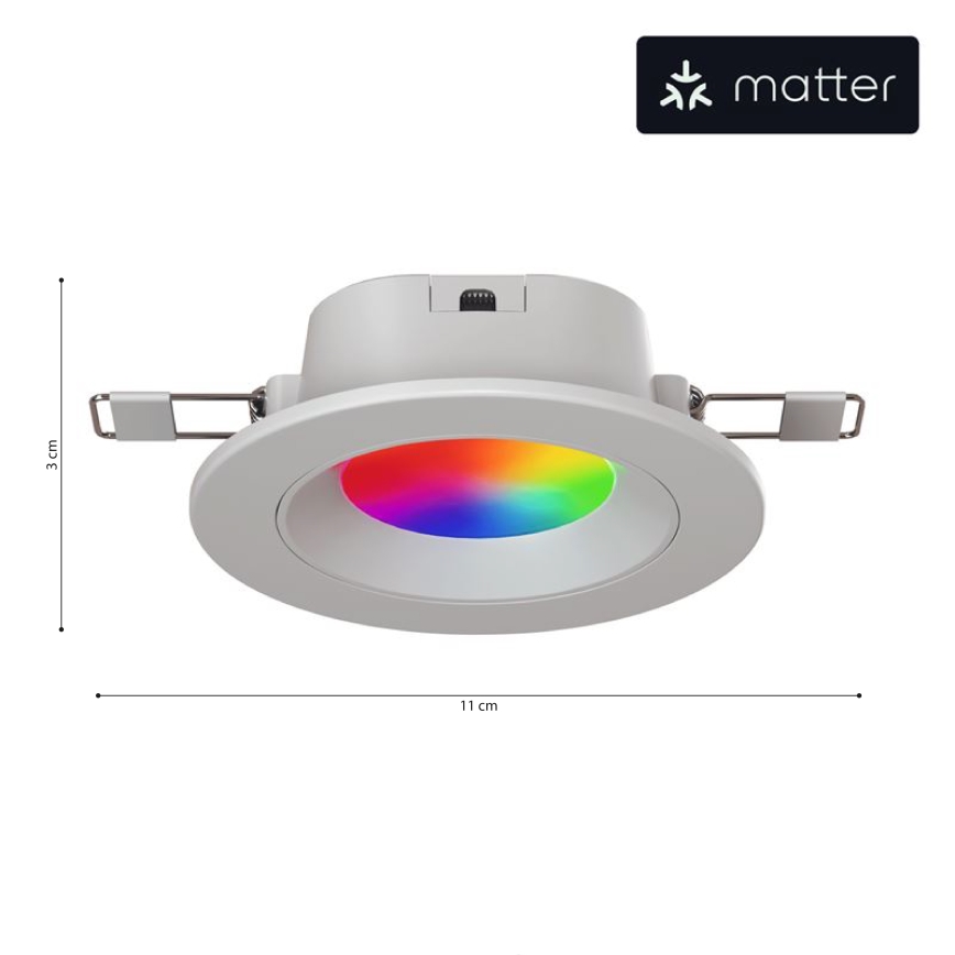 Nanoleaf - LED RGBW Aptumšojama iegremdējama lampa ESSENTIALS LED/6W/230V 2700-6500K CRI 90 Wi-Fi