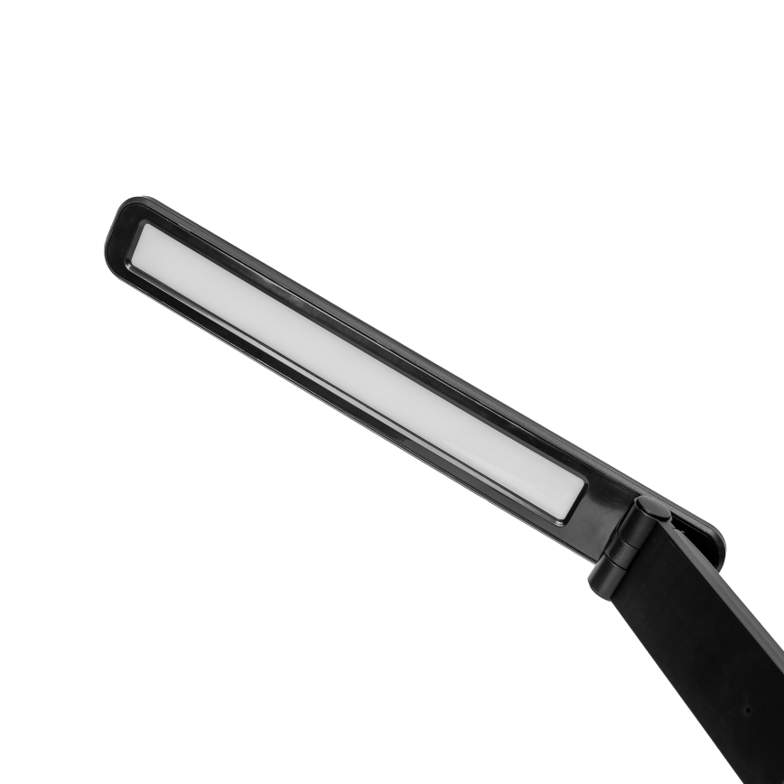 LED RGBW Aptumšojama skārienvadāma galda lampa ar bezvadu uzlādi, LCD ekrāns un USB ports MAGNUS LED/6W/5V 3000-6500K melna