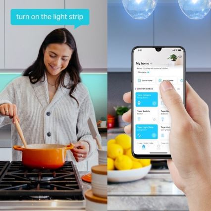 LED RGBW aptumšojama lente, 5 m, 20,5 W, 230 V, ar Wi‑Fi