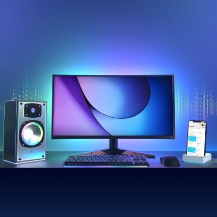 LED RGBW aptumšojama lente, 5 m, 20,5 W, 230 V, ar Wi‑Fi