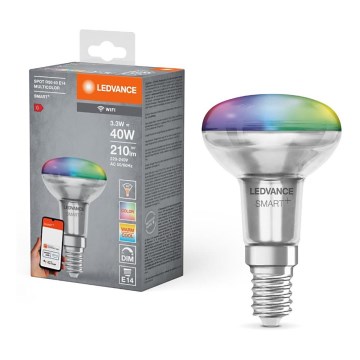 LED RGBW Aptumšojama Prožektors spuldze SMART+ R50 E14/3,3W/230V 2700-6500K Wi-Fi - Ledvance