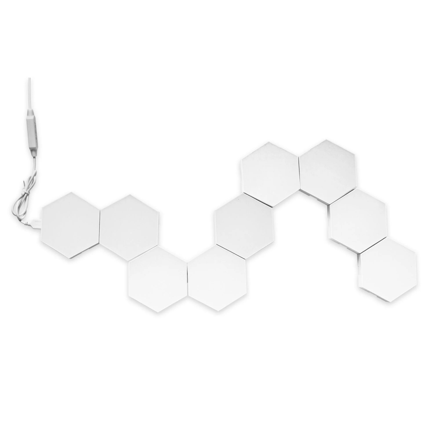 KOMPLEKTS 9x LED RGBW Aptumšojama sienas dekoratīva lampa MAYA LED/1W/230V + tālvadības pults