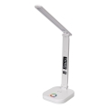 LED RGBW Aptumšojama skārienvadāma galda lampa ar bezvadu uzlādi, ekrāns un USB ports MAGNUS LED/6W/5V 3000-6500K balta