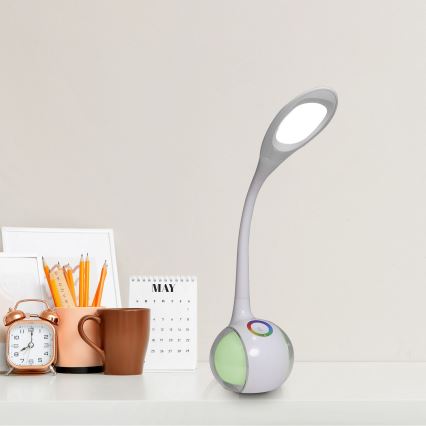 LED RGBW Aptumšojama skārienvadāma galda lampa COSMOS LED/6,5W/230V balta