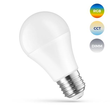 LED RGBW Aptumšojama spuldze A60 E27/13W/230V 2700-6500K Wi-Fi Tuya