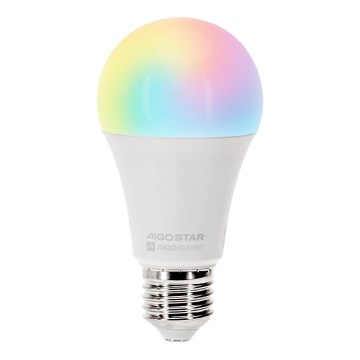 LED RGBW Aptumšojama spuldze A60 E27/15W/230V 2700-6500K Wi-Fi - Aigostar