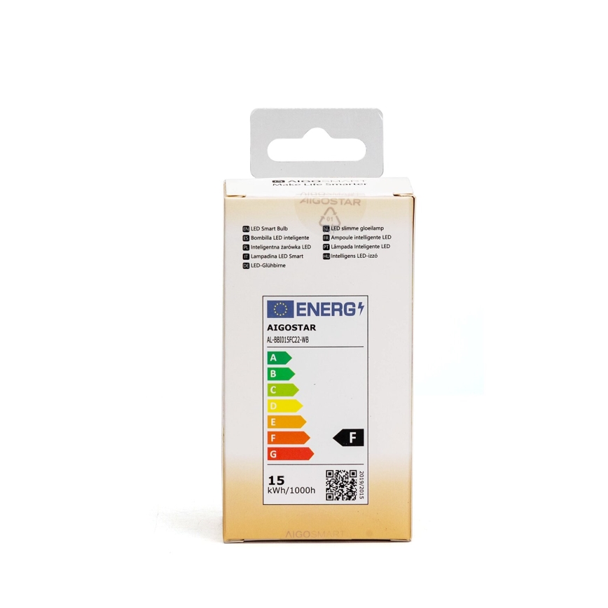 LED RGBW Aptumšojama spuldze A60 E27/15W/230V 2700-6500K Wi-Fi - Aigostar