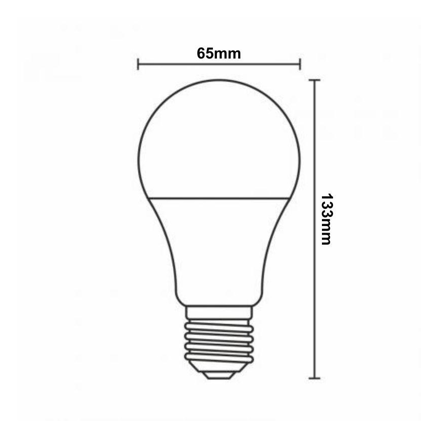 LED RGBW Aptumšojama spuldze A60 E27/15W/230V 2700-6500K Wi-Fi Tuya