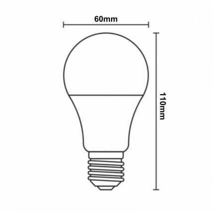 LED RGBW Aptumšojama spuldze A60 E27/9W/230V 2700-6500K Wi-Fi Tuya