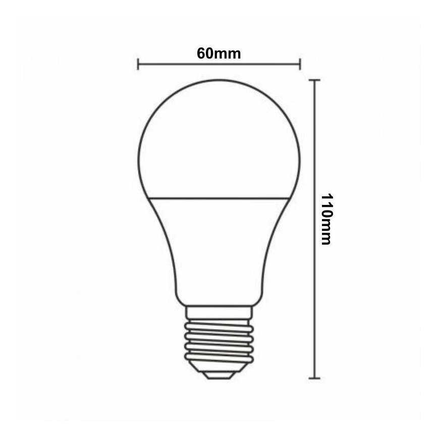 LED RGBW Aptumšojama spuldze A60 E27/9W/230V 2700-6500K Wi-Fi Tuya