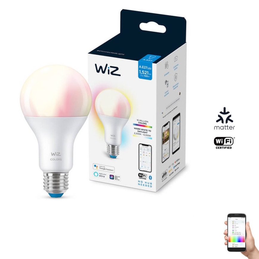 LED RGBW Aptumšojama spuldze A67 E27/13W/230V 2200-6500K CRI 90 Wi-Fi -WiZ