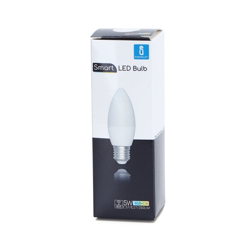 LED RGBW Aptumšojama spuldze C37 E27/5W/230V 3000-6500K Wi-Fi - Aigostar