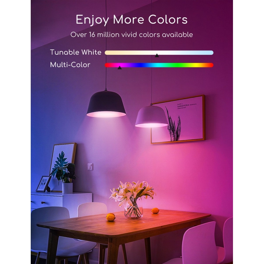 LED RGBW Aptumšojama spuldze C37 E27/7W/230V 3000-6500K Wi-Fi - Aigostar