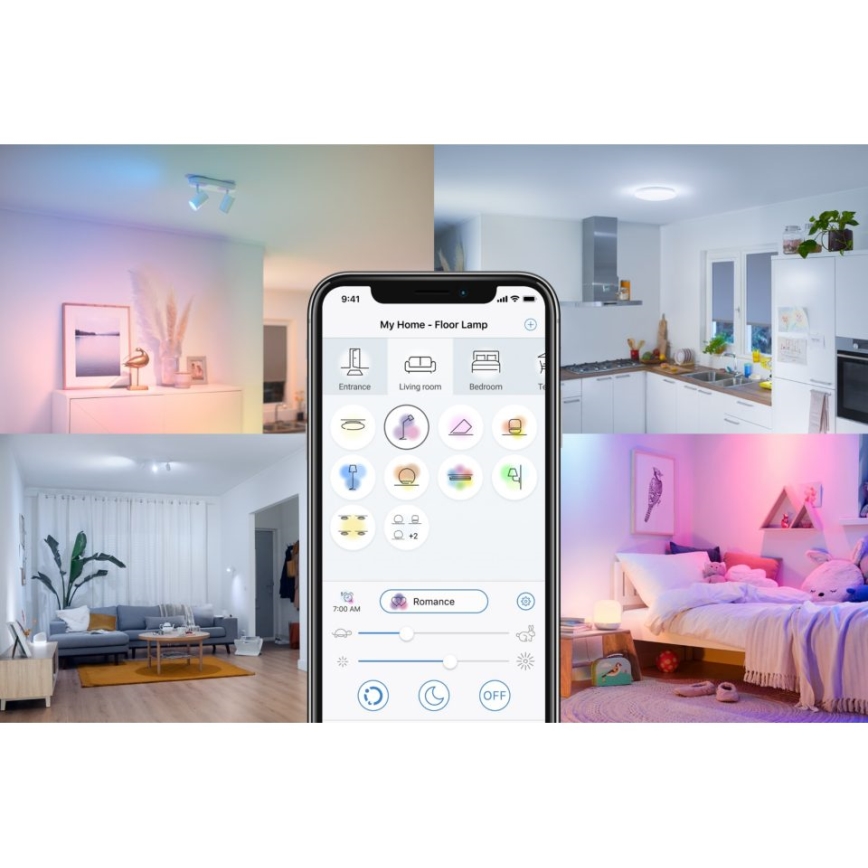 LED RGBW Aptumšojama spuldze E27/8,5W/230V 3000-6500K Wi-Fi - Reality