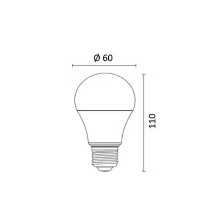 LED RGBW Aptumšojama spuldze E27/8,5W/230V 3000-6500K Wi-Fi - Reality