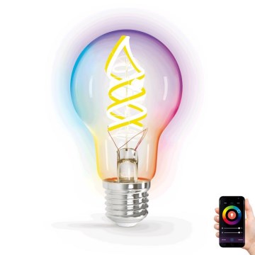 LED RGBW Aptumšojama spuldze FILAMENT A60 E27/4,9W/230V 2700K Wi-Fi - Aigostar