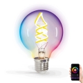 LED RGBW Aptumšojama spuldze FILAMENT G80 E27/4,9W/230V 2700K Wi-Fi - Aigostar