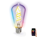 LED RGBW Aptumšojama spuldze FILAMENT ST64 E27/4,9W/230V 2700-6500K Wi-Fi - Aigostar