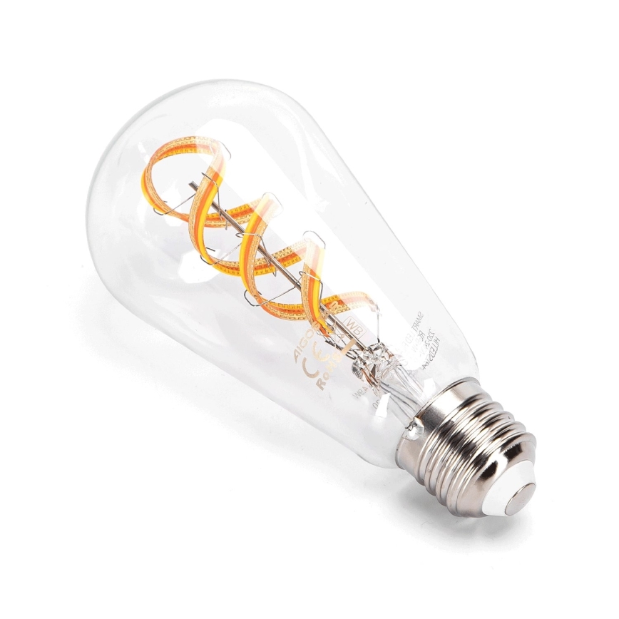 LED RGBW Aptumšojama spuldze FILAMENT ST64 E27/4,9W/230V 2700-6500K Wi-Fi - Aigostar
