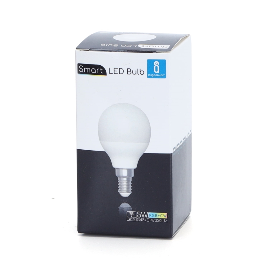 LED RGBW Aptumšojama spuldze G45 E14/5W/230V 3000-6500K Wi-Fi - Aigostar