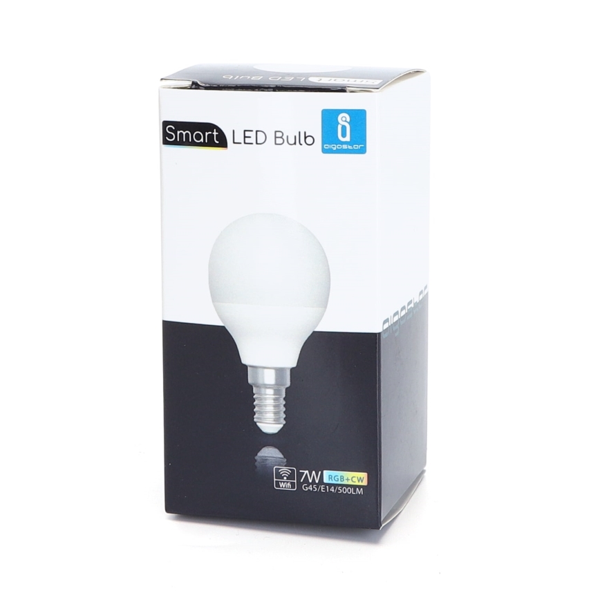 LED RGBW Aptumšojama spuldze G45 E14/7W/230V 3000-6500K Wi-Fi - Aigostar
