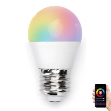 LED RGBW Aptumšojama spuldze G45 E27/5W/230V 3000-6500K Wi-Fi - Aigostar