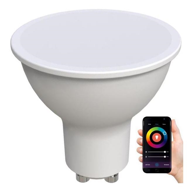 LED RGBW Aptumšojama spuldze GU10/4,5W/230V 2700-6500K Wi-Fi Tuya