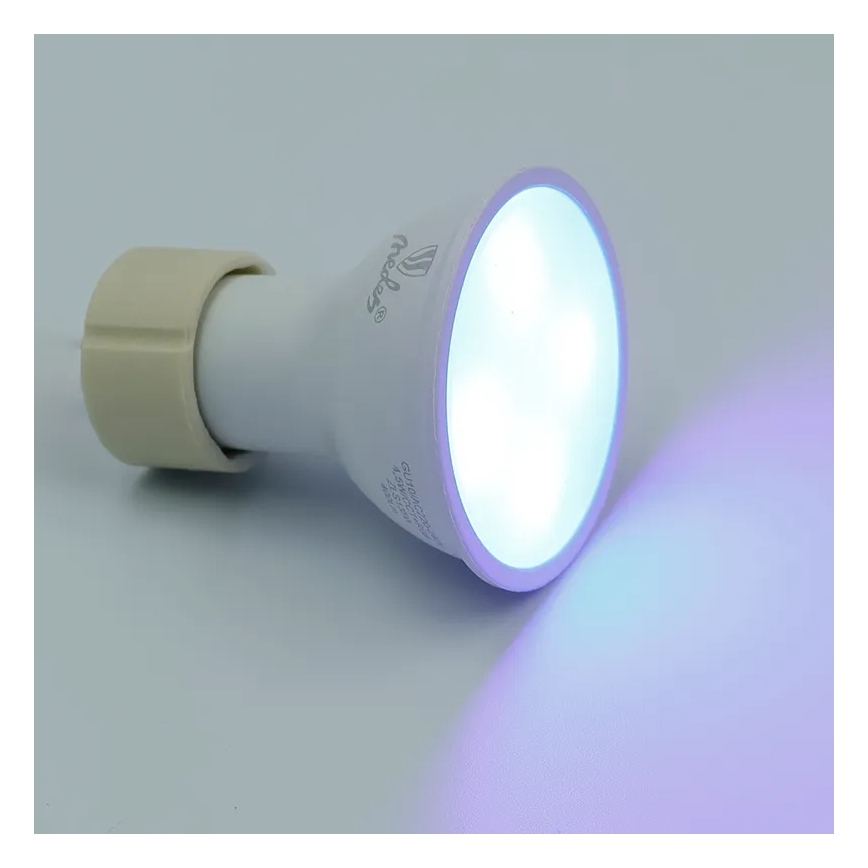 LED RGBW Aptumšojama spuldze GU10/4,5W/230V 2700-6500K Wi-Fi Tuya