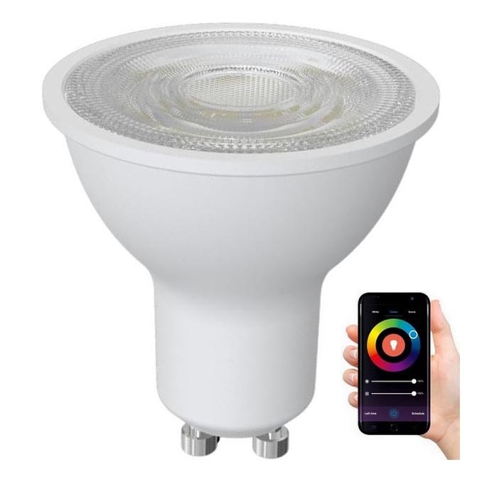 LED RGBW Aptumšojama spuldze GU10/4,5W/230V 2700-6500K Wi-Fi Tuya
