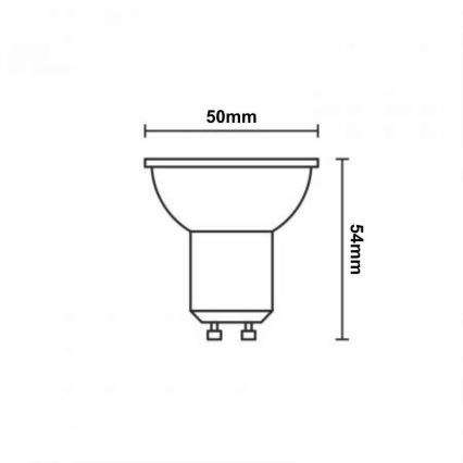 LED RGBW Aptumšojama spuldze GU10/4,5W/230V 2700-6500K Wi-Fi Tuya