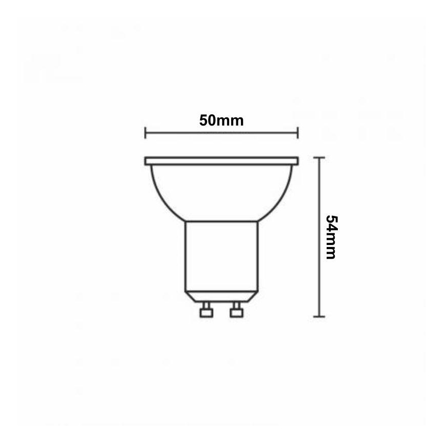 LED RGBW Aptumšojama spuldze GU10/4,5W/230V 2700-6500K Wi-Fi Tuya