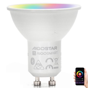 LED RGBW Aptumšojama spuldze GU10/4,9W/230V 2700-6500K - Aigostar
