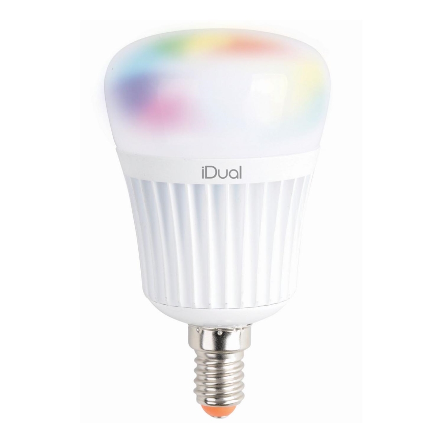 LED RGBW Aptumšojama spuldze iDual E14/7W/230V 2200-6500K
