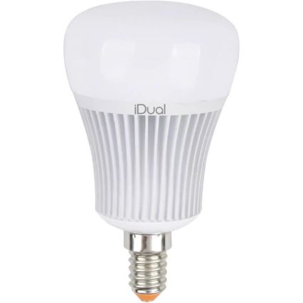 LED RGBW Aptumšojama spuldze iDual E14/7W/230V 2200-6500K