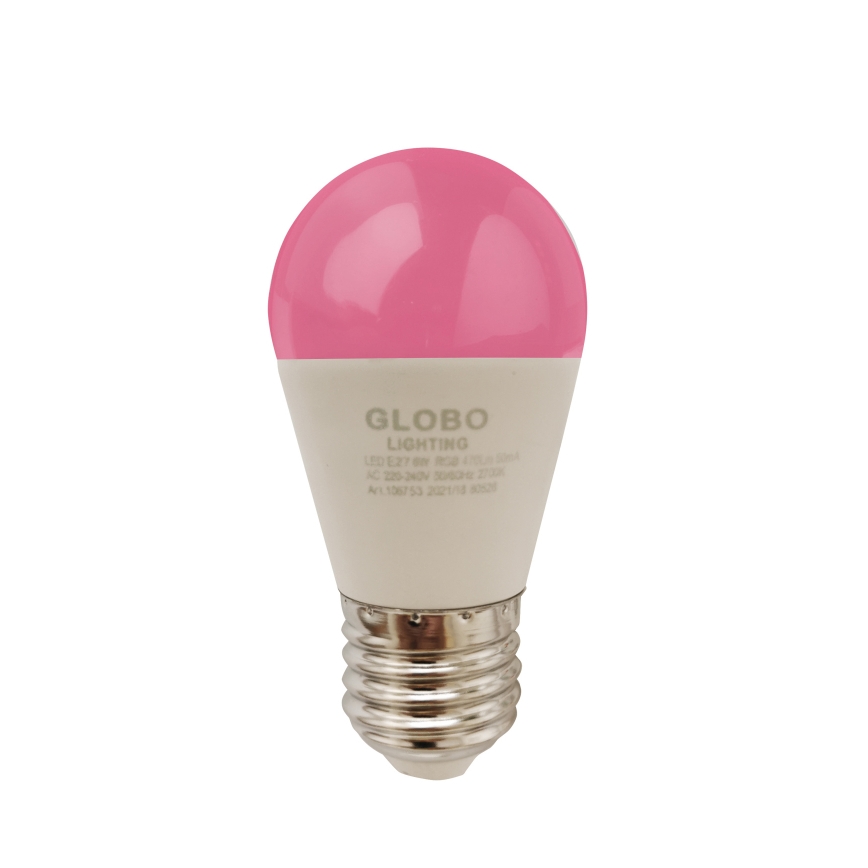 LED RGBW Aptumšojama spuldze E27/6W/230V 3000K + tālvadības pults - Globo