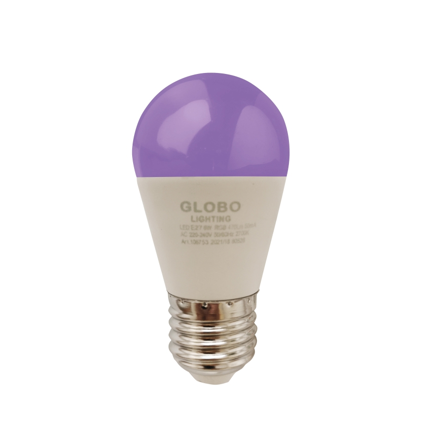 LED RGBW Aptumšojama spuldze E27/6W/230V 3000K + tālvadības pults - Globo