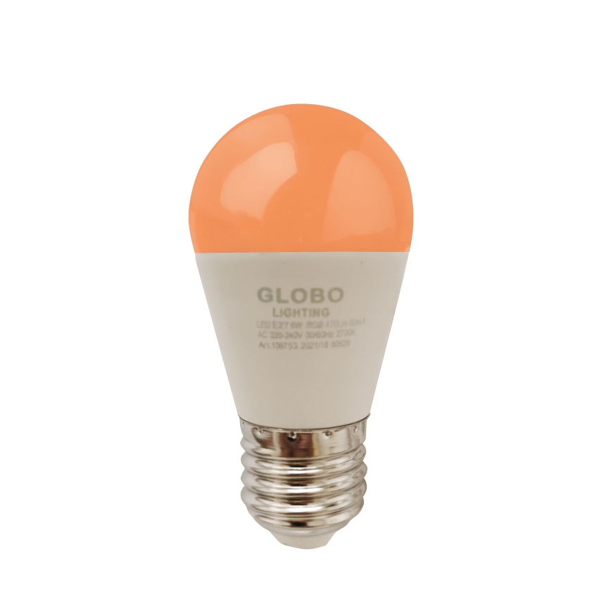 LED RGBW Aptumšojama spuldze E27/6W/230V 3000K + tālvadības pults - Globo