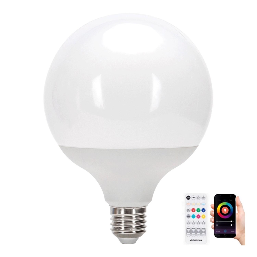 LED RGBW Aptumšojama spuldze MESH G120 E27/18W/230V 6500K + tālvadības pults - Aigostar