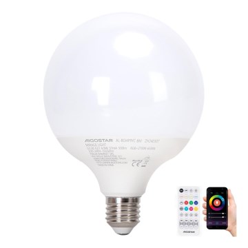 LED RGBW Aptumšojama spuldze MESH G120 E27/4,9W/230V 2700-6500K + tālvadības pults - Aigostar