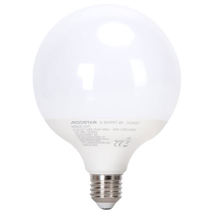 LED RGBW Aptumšojama spuldze MESH G120 E27/4,9W/230V 2700-6500K + tālvadības pults - Aigostar
