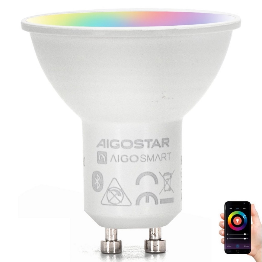 LED RGBW Aptumšojama spuldze MESH Viedā GU10/6,5W/230V 2700-6500K - Aigostar