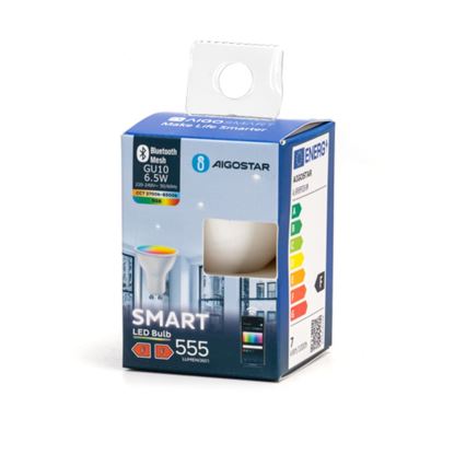 LED RGBW Aptumšojama spuldze MESH Viedā GU10/6,5W/230V 2700-6500K - Aigostar