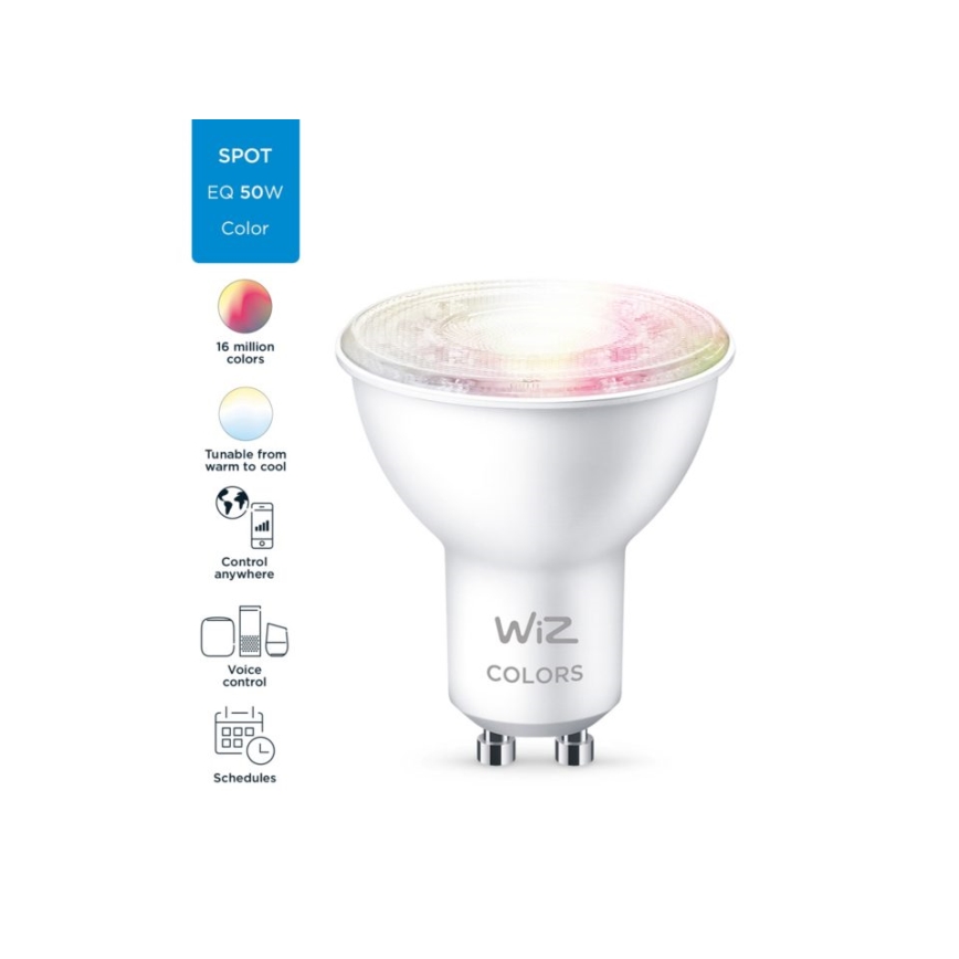 LED RGBW Aptumšojama spuldze PAR16 GU10/4,7W/230V 2200-6500K CRI 90 Wi-Fi - WiZ